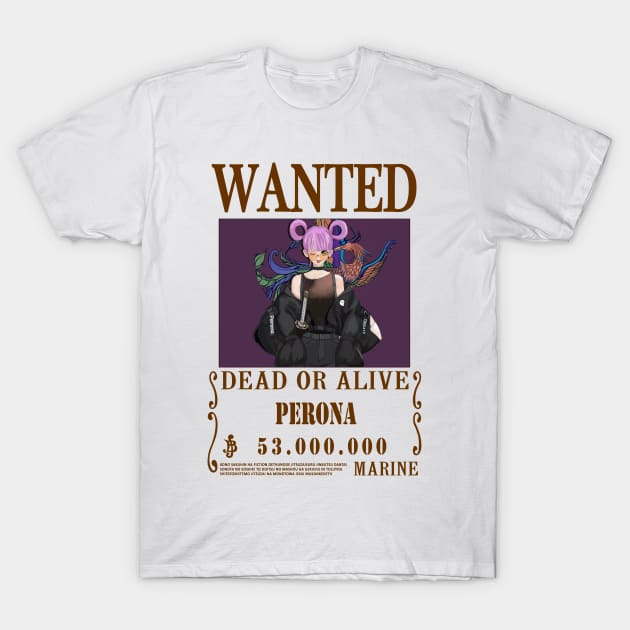 Perona One Piece Wanted T-Shirt by Teedream